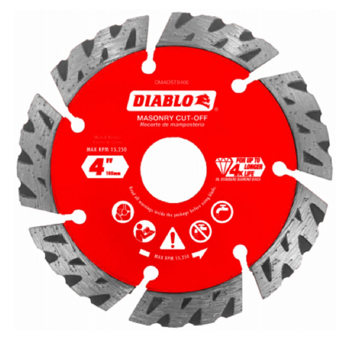 Diablo DMADST0400 Diamond Segmented Turbo Cut-Off Discs, 4 Inch