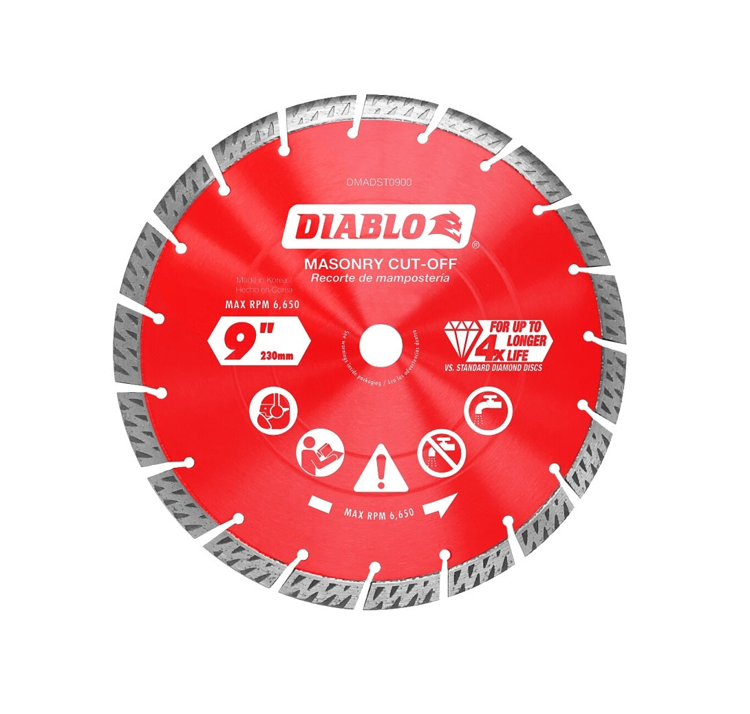 Diablo DMADST0900 Segmented Rim Saw Blade, 9 inches
