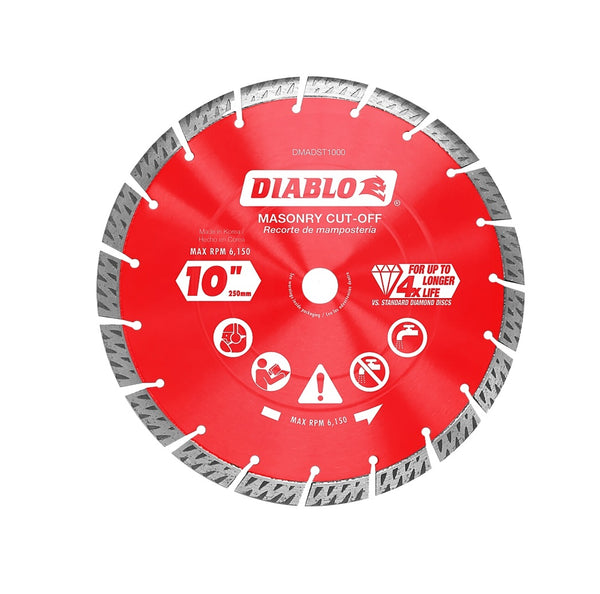 Diablo DMADST1000 Segmented Rim Saw Blade, 10 inches Dia