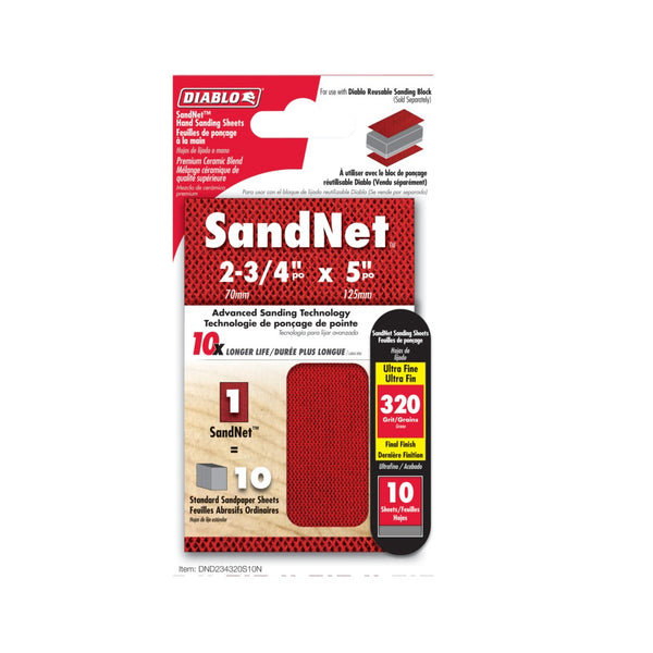 Diablo DND234320S10N SandNet Sanding Sheet, 320-Grit