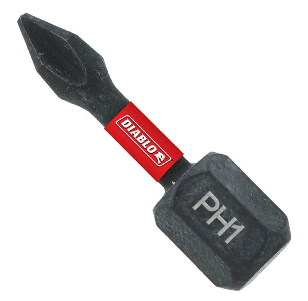 Diablo DPH11P2 Screwdriver Insert Bit, #1 Drive, Phillips Drive