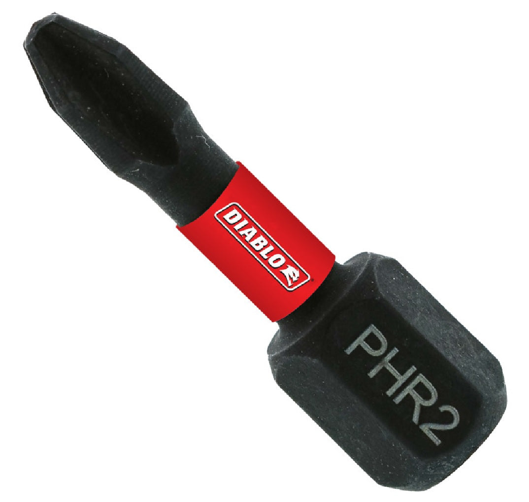 Diablo DPH2R1P25 #2 Phillips Reduced for Drywall Screws Drive Bit, 1 Inch