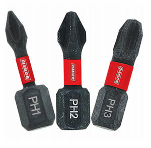Diablo DPHV1-S3 Phillips Head insert Bit Set, 1 Inch