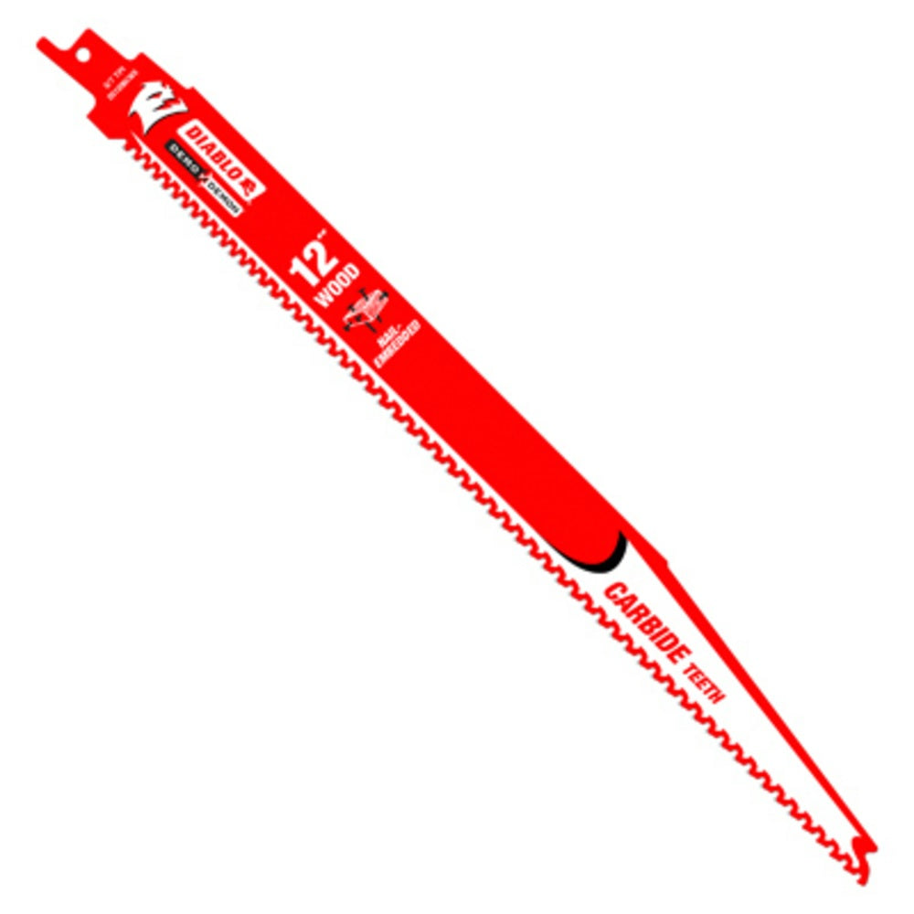 Diablo DS1206CWS10 Nail Embedded Wood Demo Demon Reciprocating Blades, 12 Inch