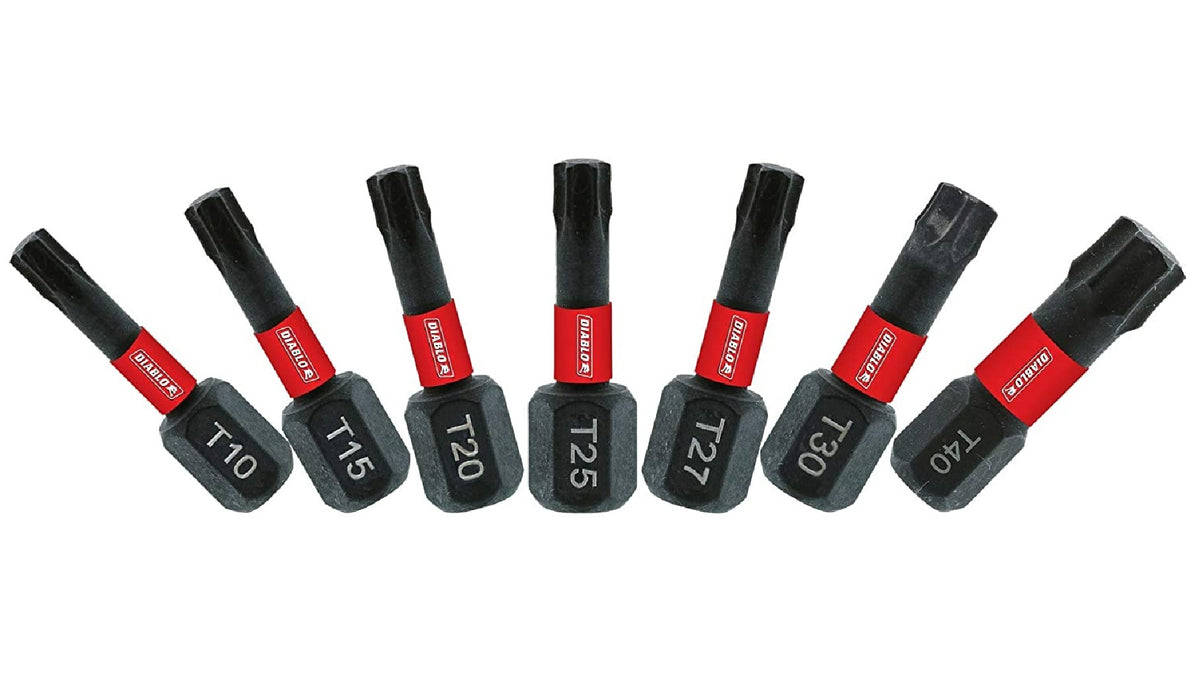 Diablo DTV1-S7 Torx Bit Set, 1 Inch, 7 Piece