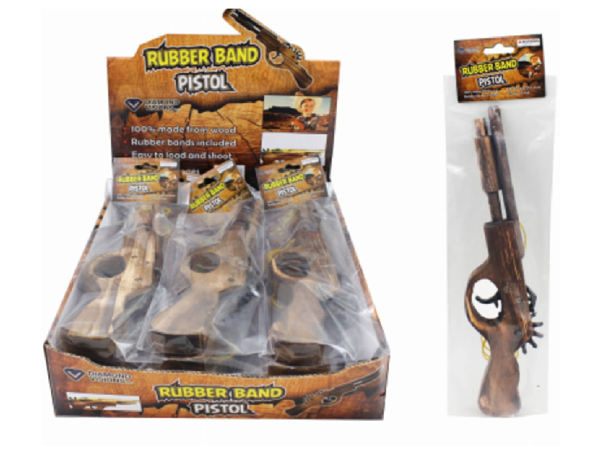 Diamond Visions TM-2585 Rubber Band Pistol, Wood