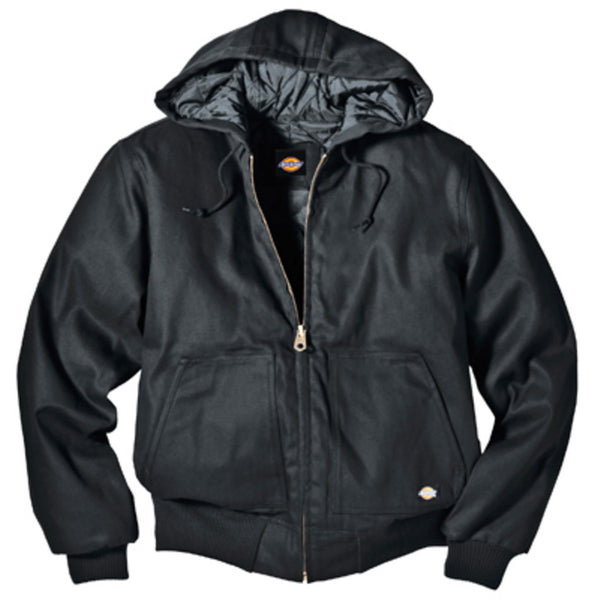 Dickies TJ718BKLG Rigid Duck Hooded Jacket, Black