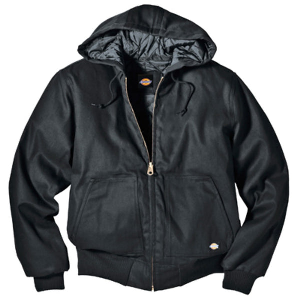 Dickies TJ718BKXL Rigid Duck Hooded Jacket, Black