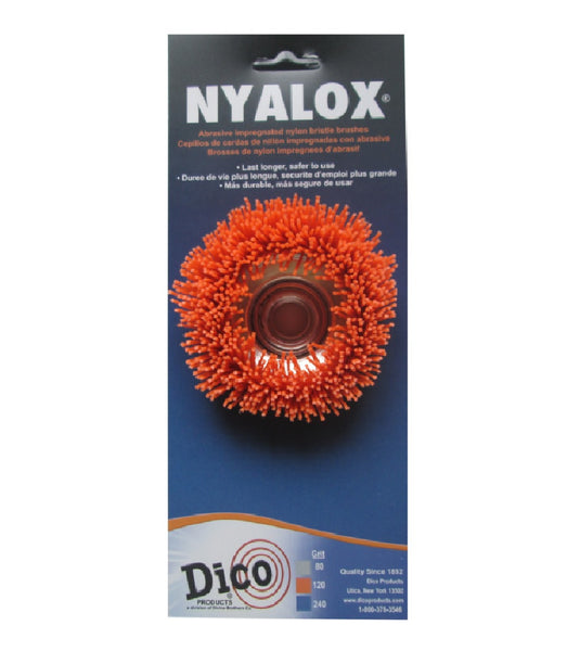 Dico Products 7200006 Nyalox Cup Brush, 3 Inch, Orange
