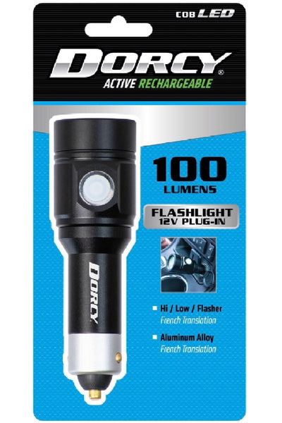 Dorcy 41-1240 Rechargeable Flashlight, 100 Lumens, Black
