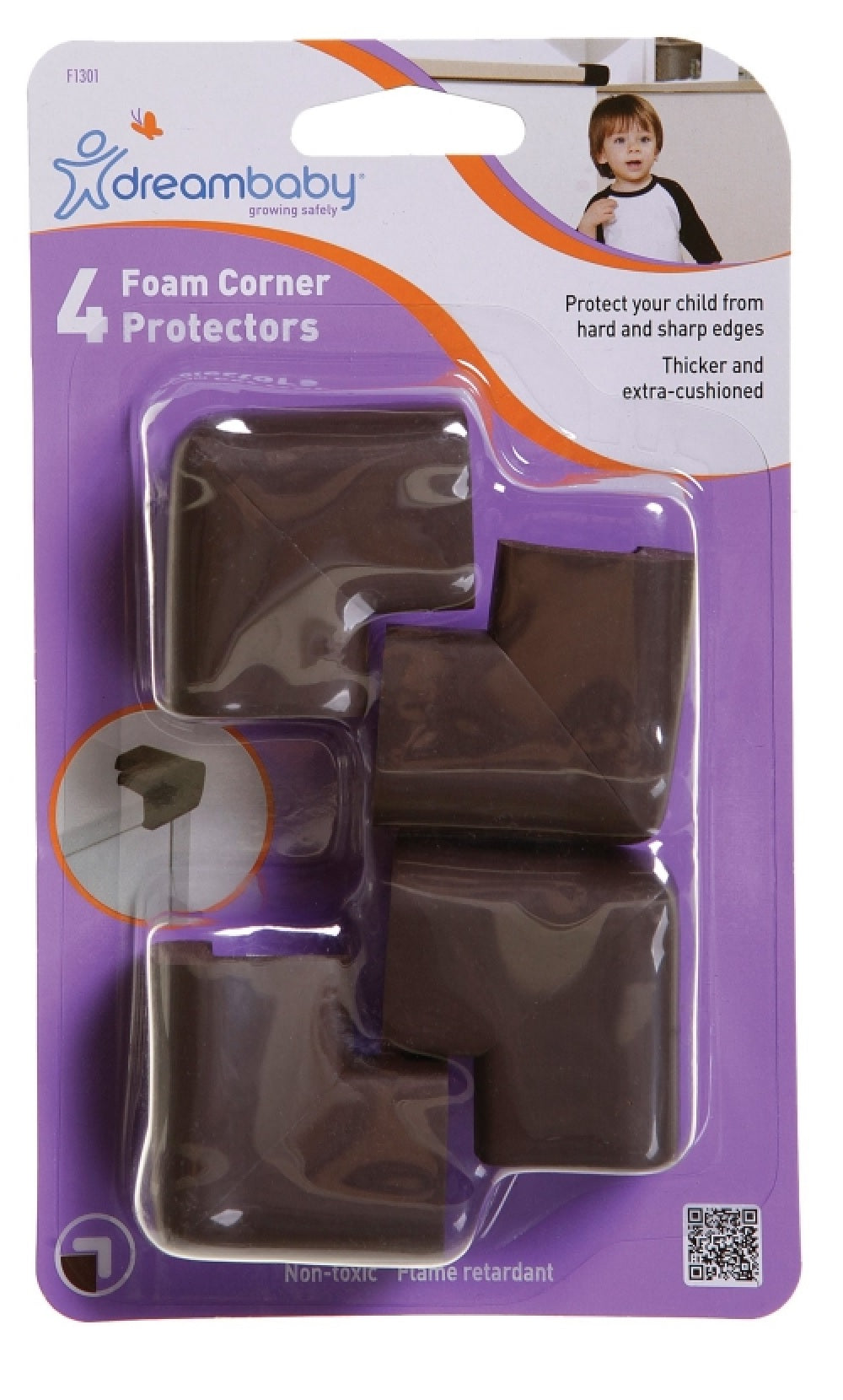 Dreambaby L1301 Corner Protector, Foam, Brown