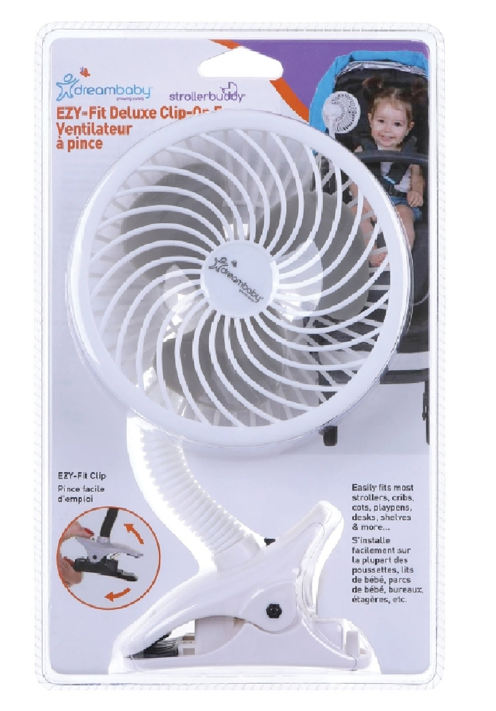 Dreambaby L2317 EZY-Fit Deluxe Clip-On Fan, White – Toolbox Supply