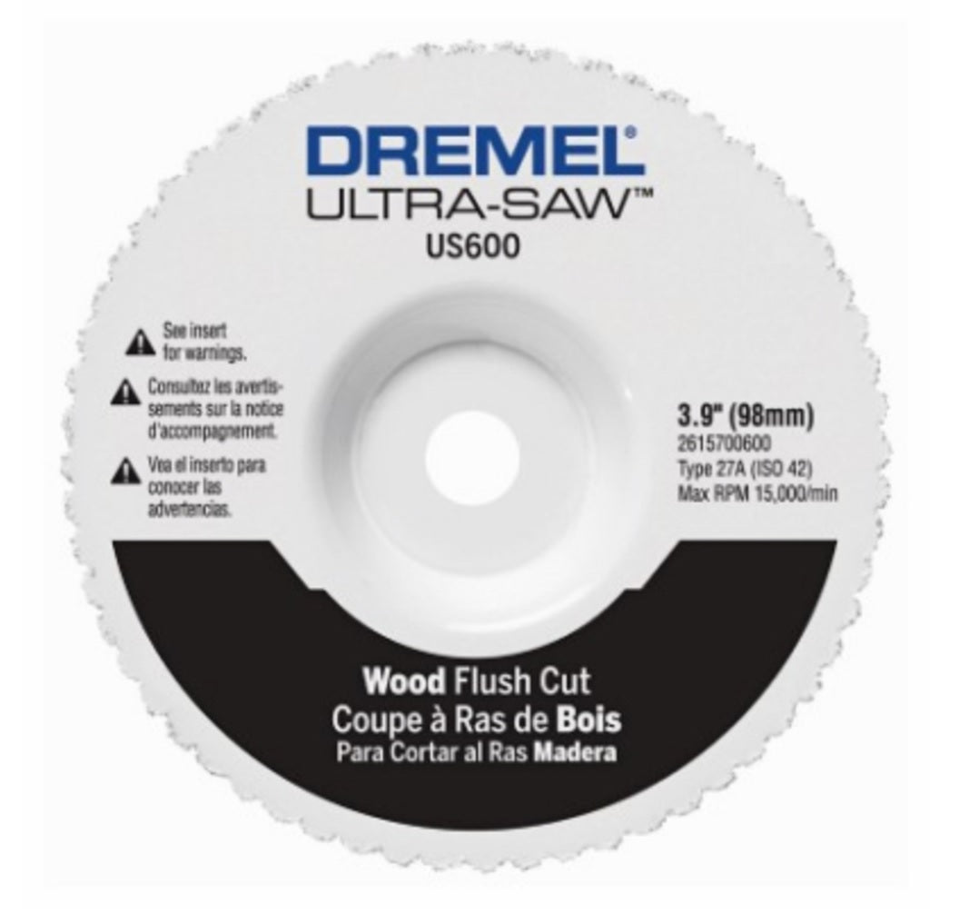 Dremel US600-01 Ultra-Saw Wood Flush Cutting Wheel, White