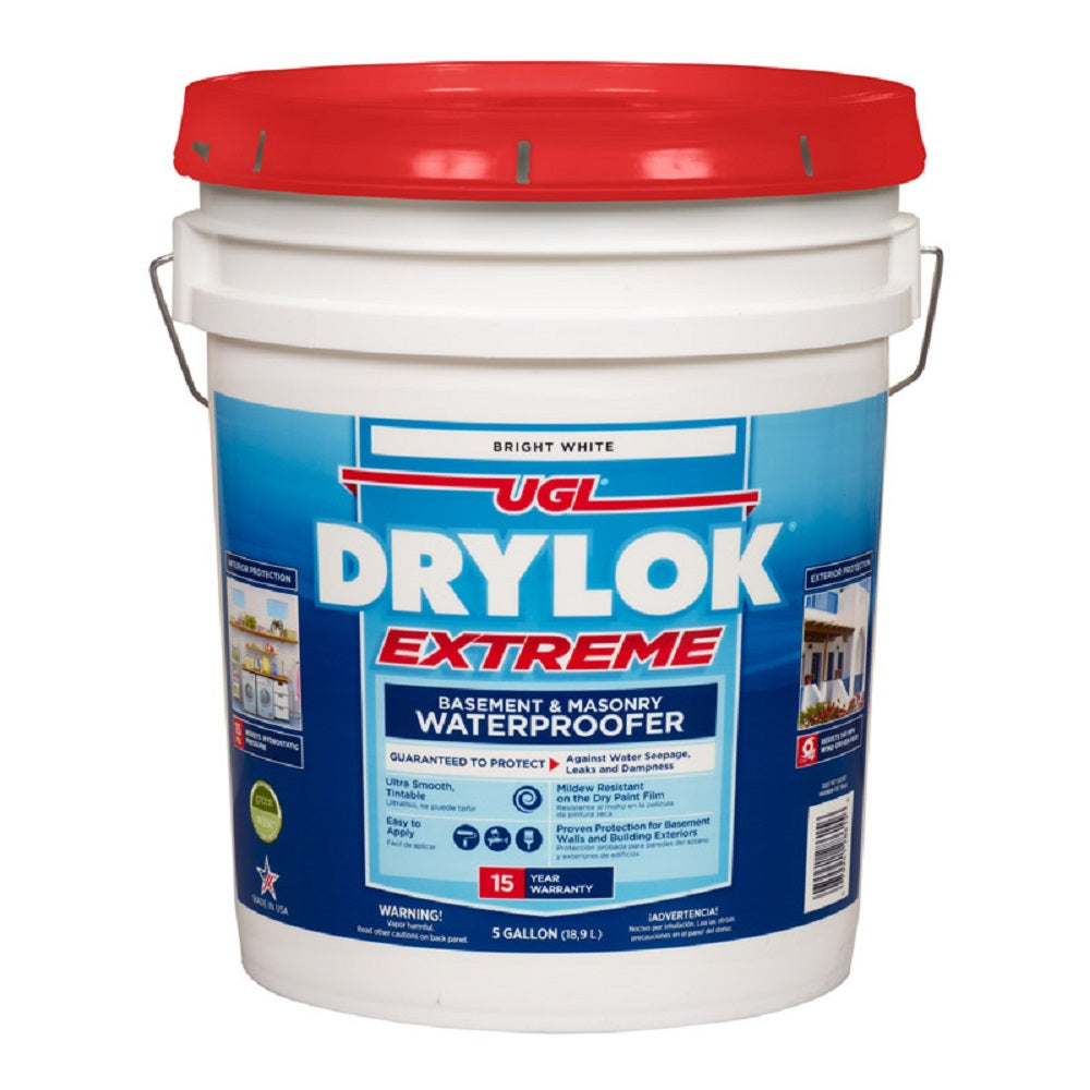 Drylok 28615 Latex Waterproof Sealer, 5 Gallon, White