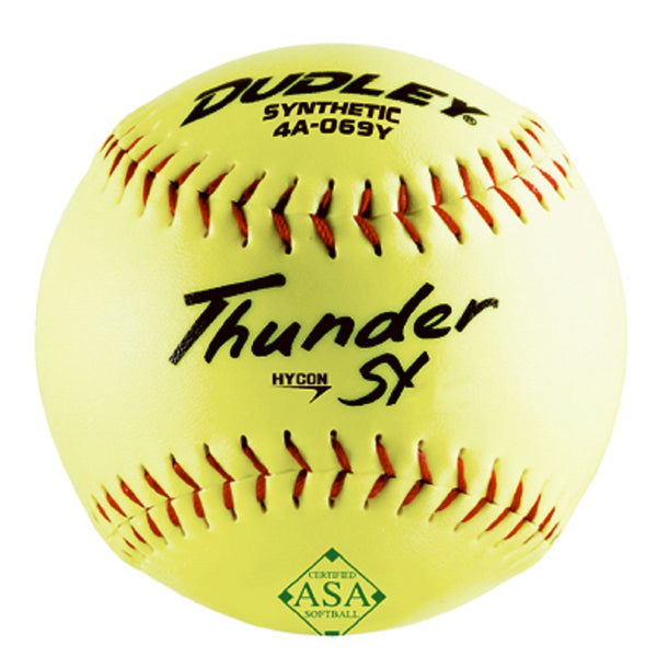 Dudley 4A069YR6 Thunder SY Softball, 6 Pack, 12 Inch