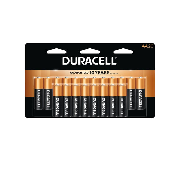 Duracell MN1500B20 AA Battery, 1.5 V