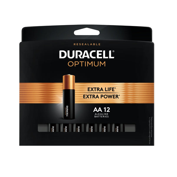 Duracell 032587 Optimum Alkaline Batteries, AA