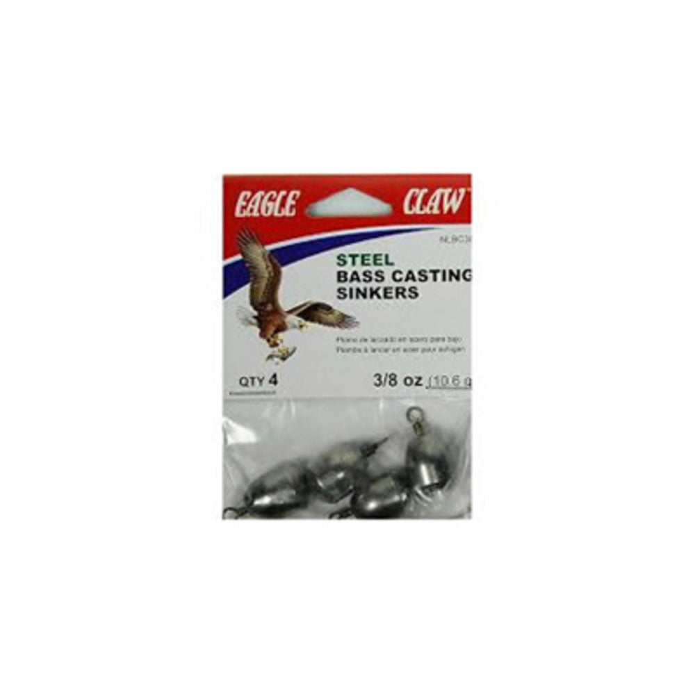 Eagle Claw 0848-1526 Steel Bass Casting Sinker, 3/8 Oz