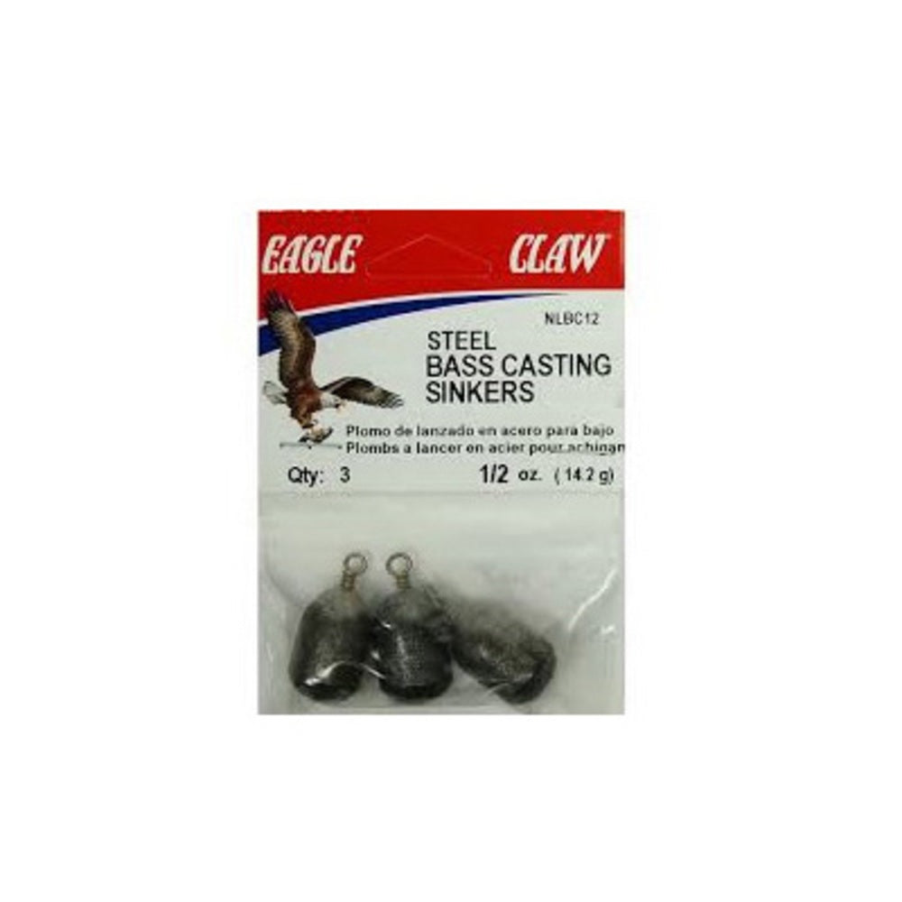 Eagle Claw 0848-1469 Steel Bass Casting Sinker, 1/2 Oz