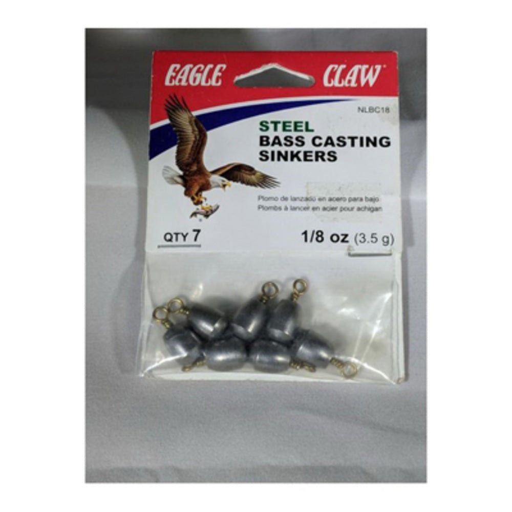 Eagle Claw 0848-1550 Steel Bass Casting Sinker, 1/8 Oz