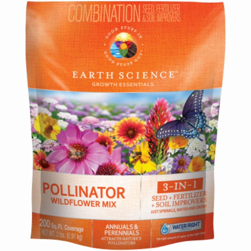 Earth Science 12136-6 Pollinator Wildflower Mix, 2 Lbs