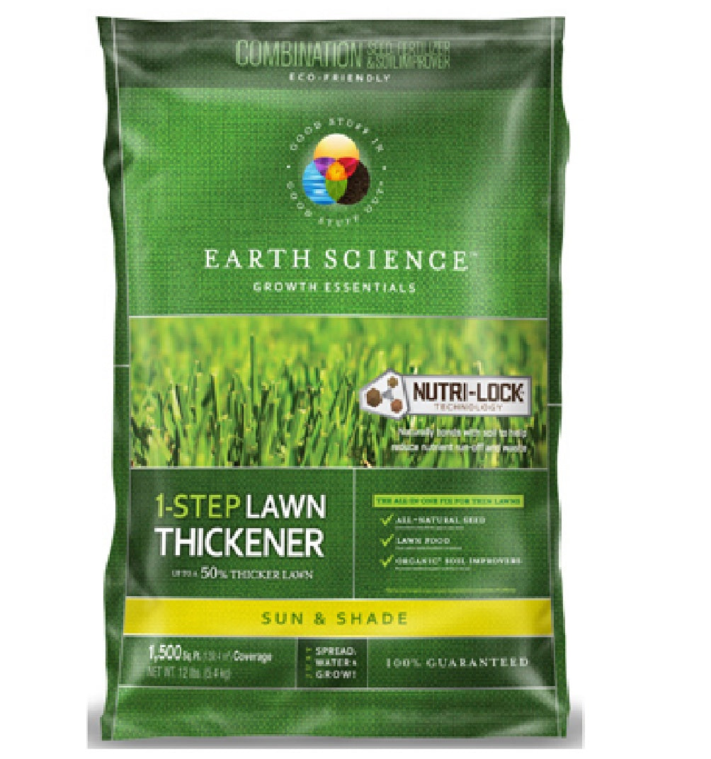 Earth Science 11877-80 1 Step Lawn Thickener Seed, 12 Lbs