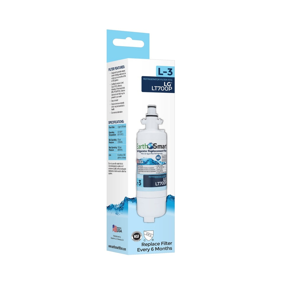 EarthSmart 102618 L-3 Refrigerator Replacement Filter, 300 Gallon Capacity