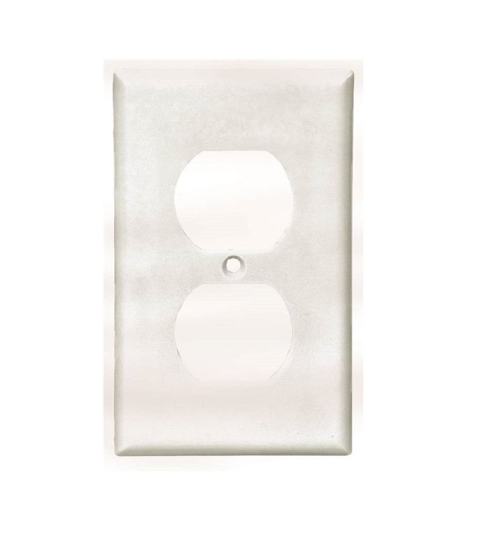 Eaton  2132W Duplex receptacle wallplate, 1-Gang, White