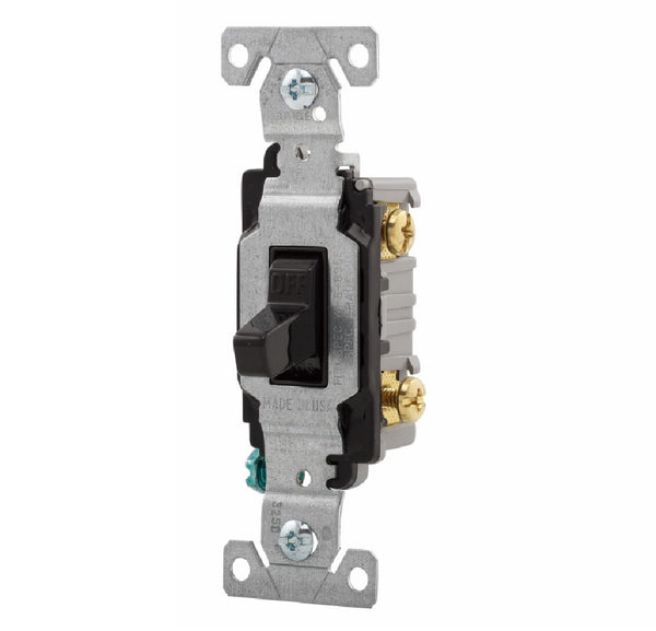 Eaton CS115BK Commercial Grade Toggle Switch, Black