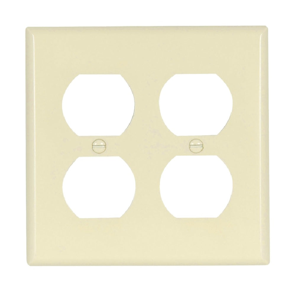 Eaton 2150LA-BOX 2-Gang Standard-Size Duplex Receptacle Wallplate, Light Almond