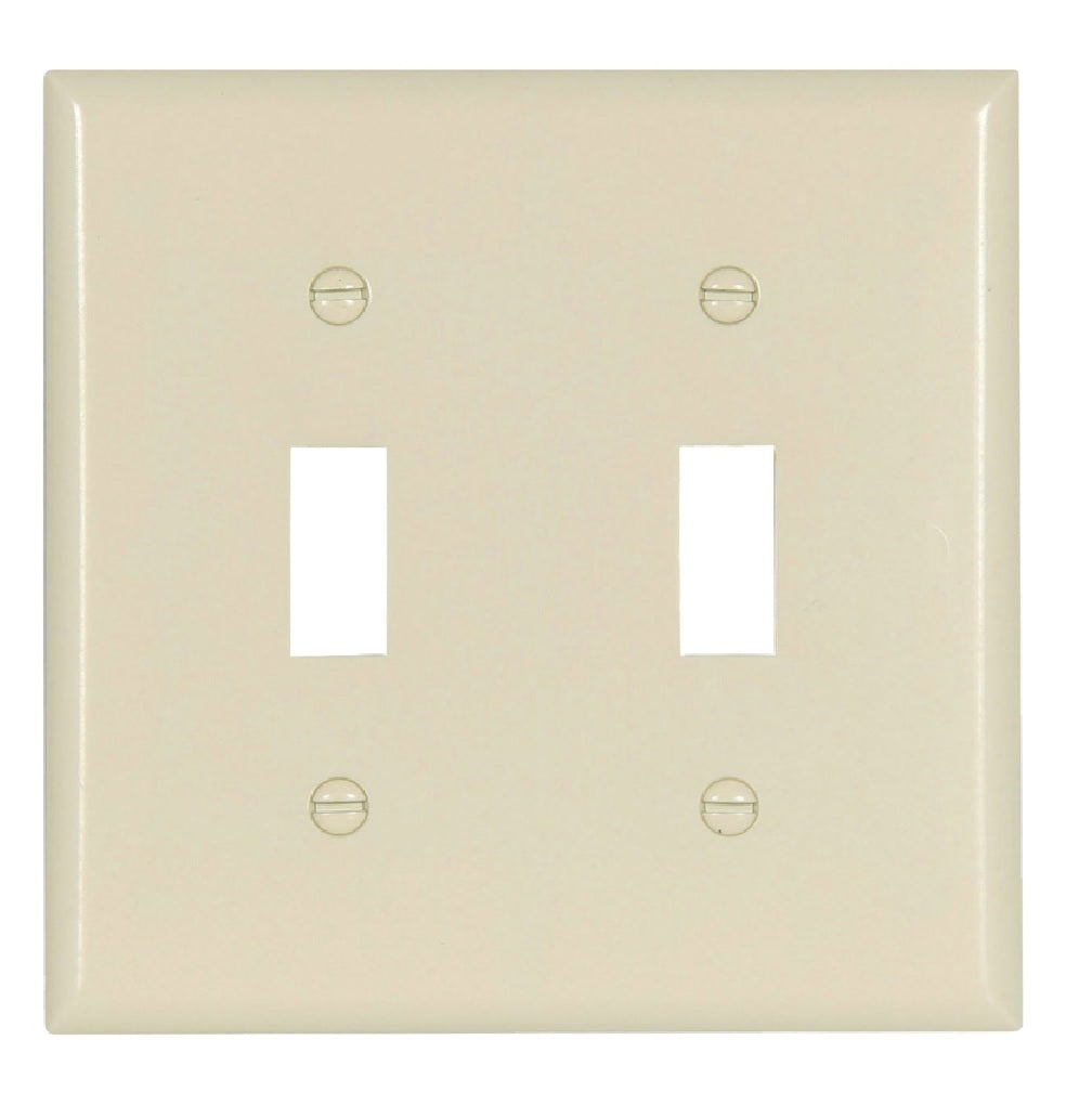 Eaton 2139LA-BOX 2-Gang Standard-Size Wallplate, Light Almond