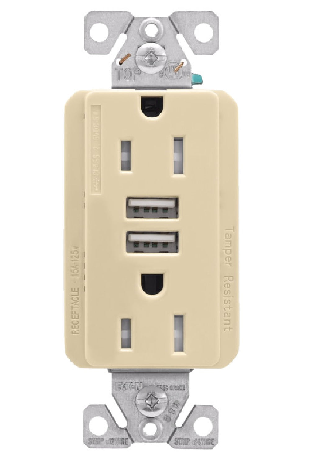 Eaton TRUSB5A15V-K-L Cooper Wiring Duplex Receptacle