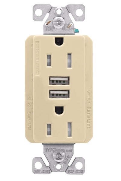 Eaton TRUSB5A15V-K-L Cooper Wiring Duplex Receptacle