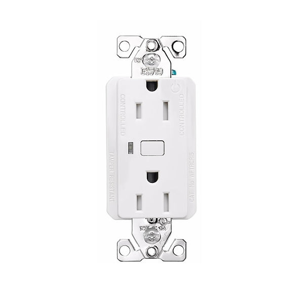 Eaton WFTRCR15-W-SP-L Wi-Fi Smart Duplex Receptacle, White, 15 Amp
