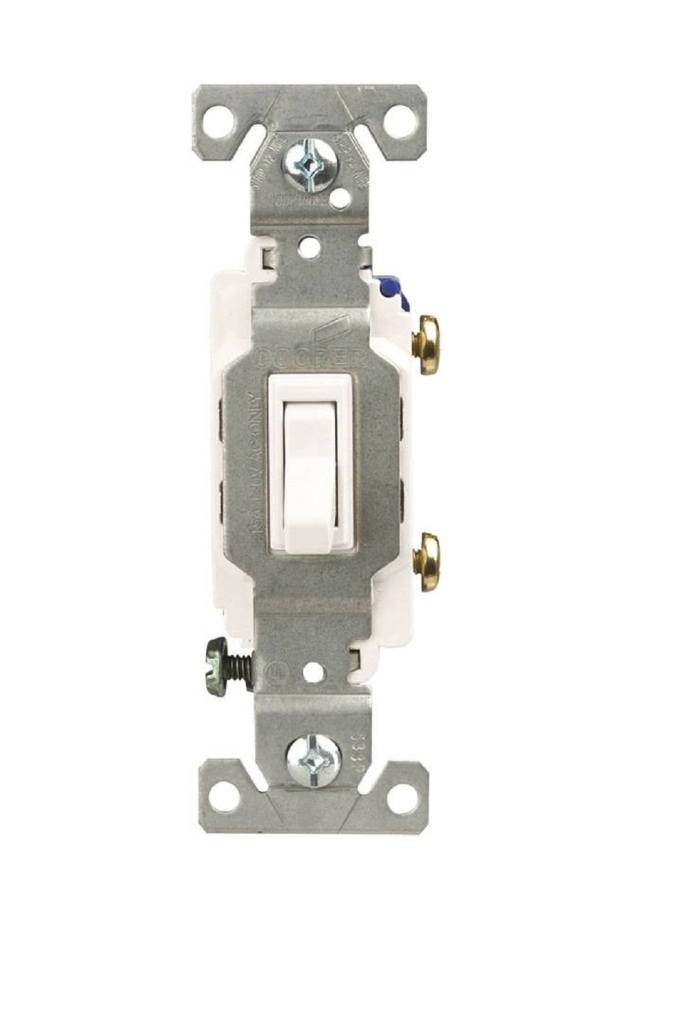 Eaton Wiring C1301-7LTW Lighted Grounding Quiet Toggle Switch, White