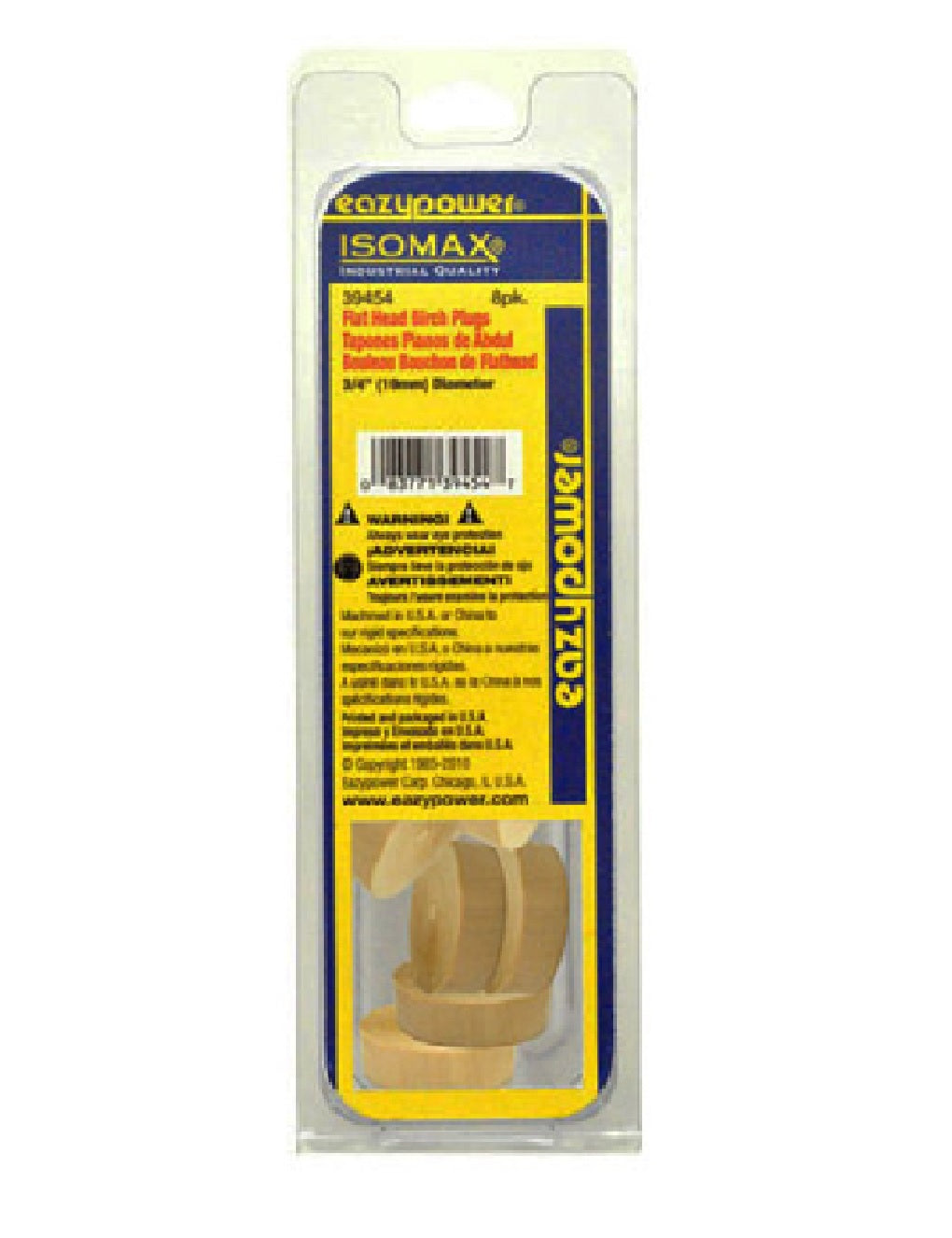 Eazypower 30360 Flat Head Isomax Dowel Plug, 8 Piece