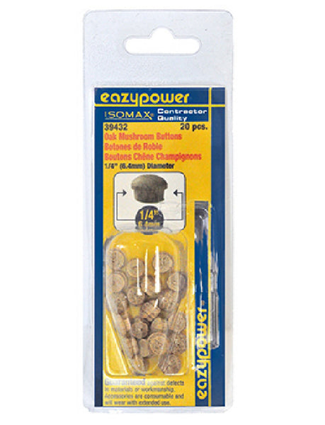 Eazypower 30217 Mushroom Oak Plug, 20-Pack