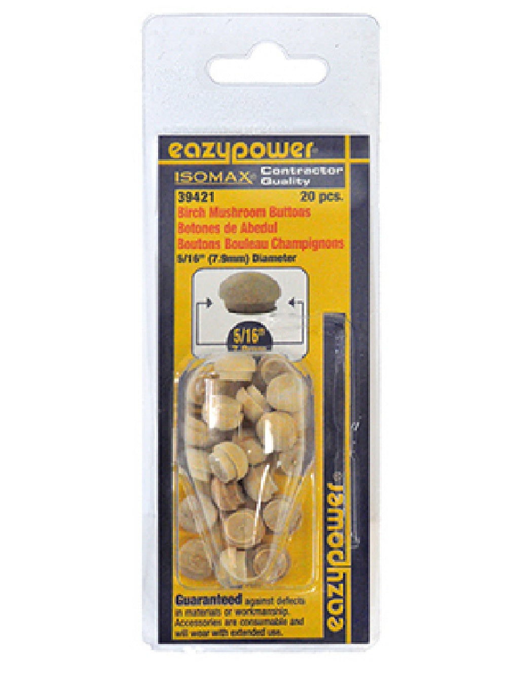 Eazypower 30347 Mushroom Shaped Plug, 20-Pack