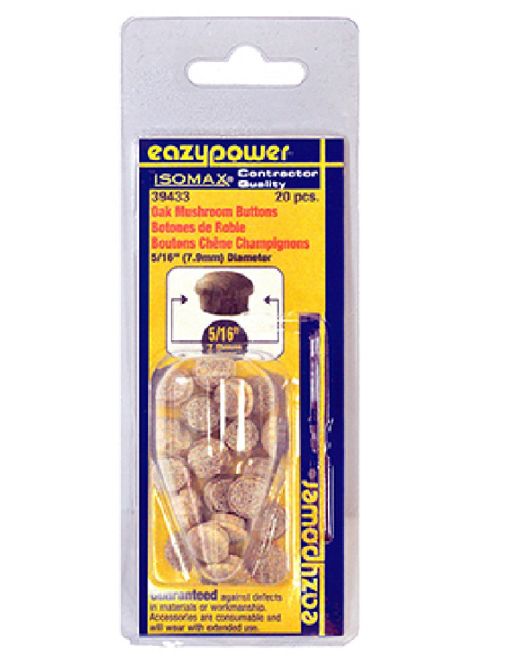 Eazypower 30218 Oak Mushroom Dowel Plug, 20-Pack