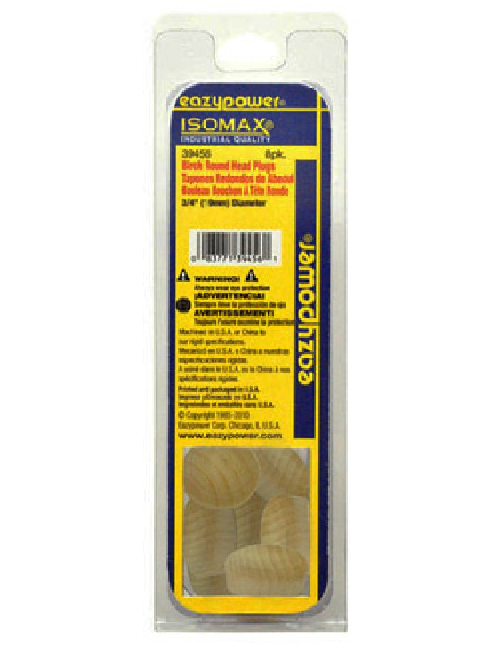 Eazypower 30361 Round Head Isomax Dowel Plug, 8 Piece