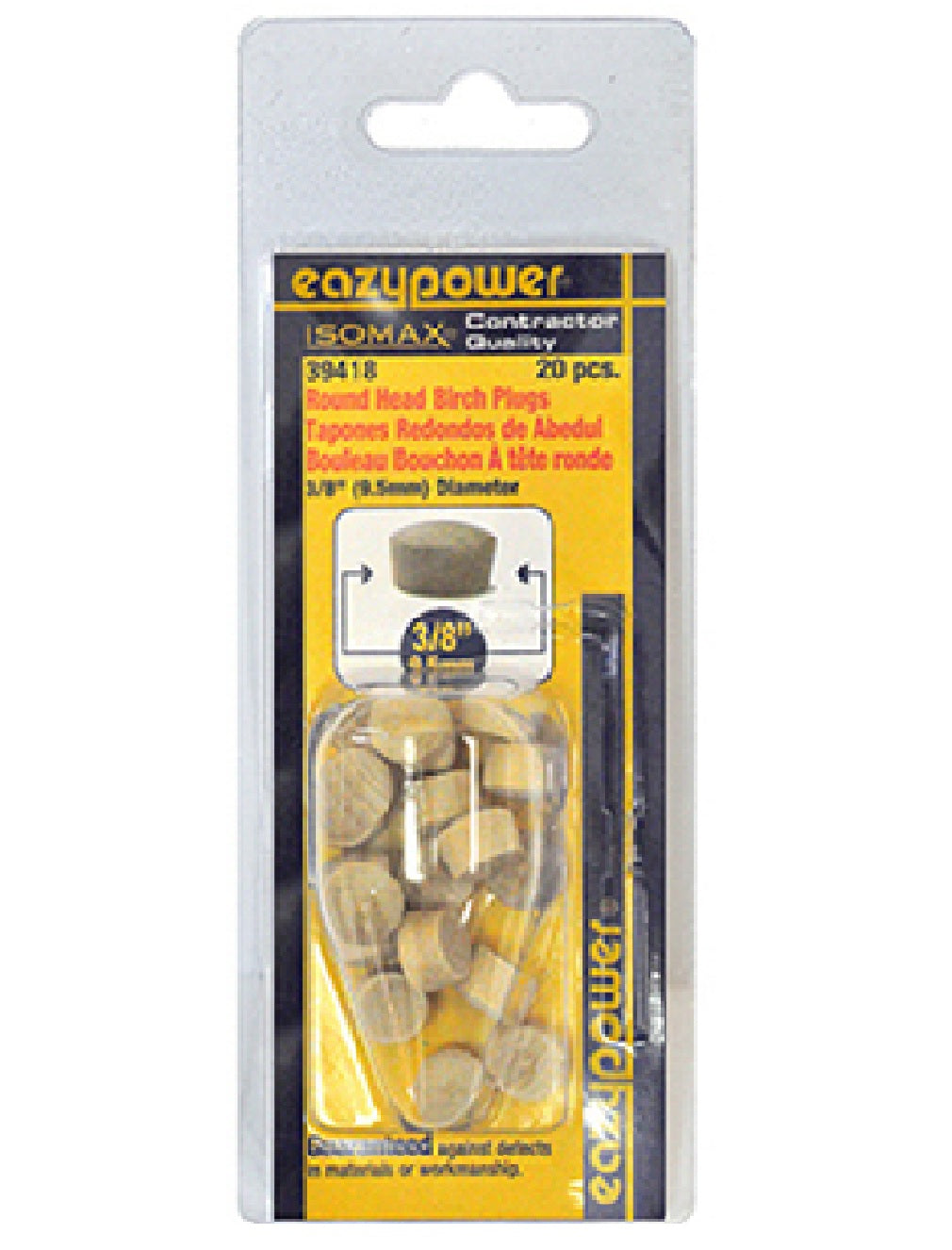 Eazypower 30018 Round Head Plug, 20 Piece