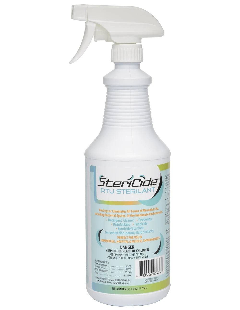 EcoClear Products 774672 Stericide RTU Cleaner & Disinfectant, 32 Oz