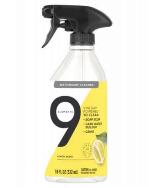 9 Elements 95455 Bathroom Cleaner, 18 Ounce