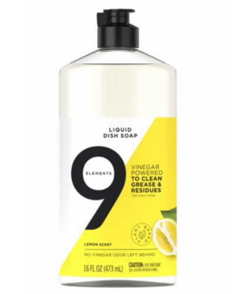 9 Elements 95622 Dish Soap Liquid, 16 Ounce