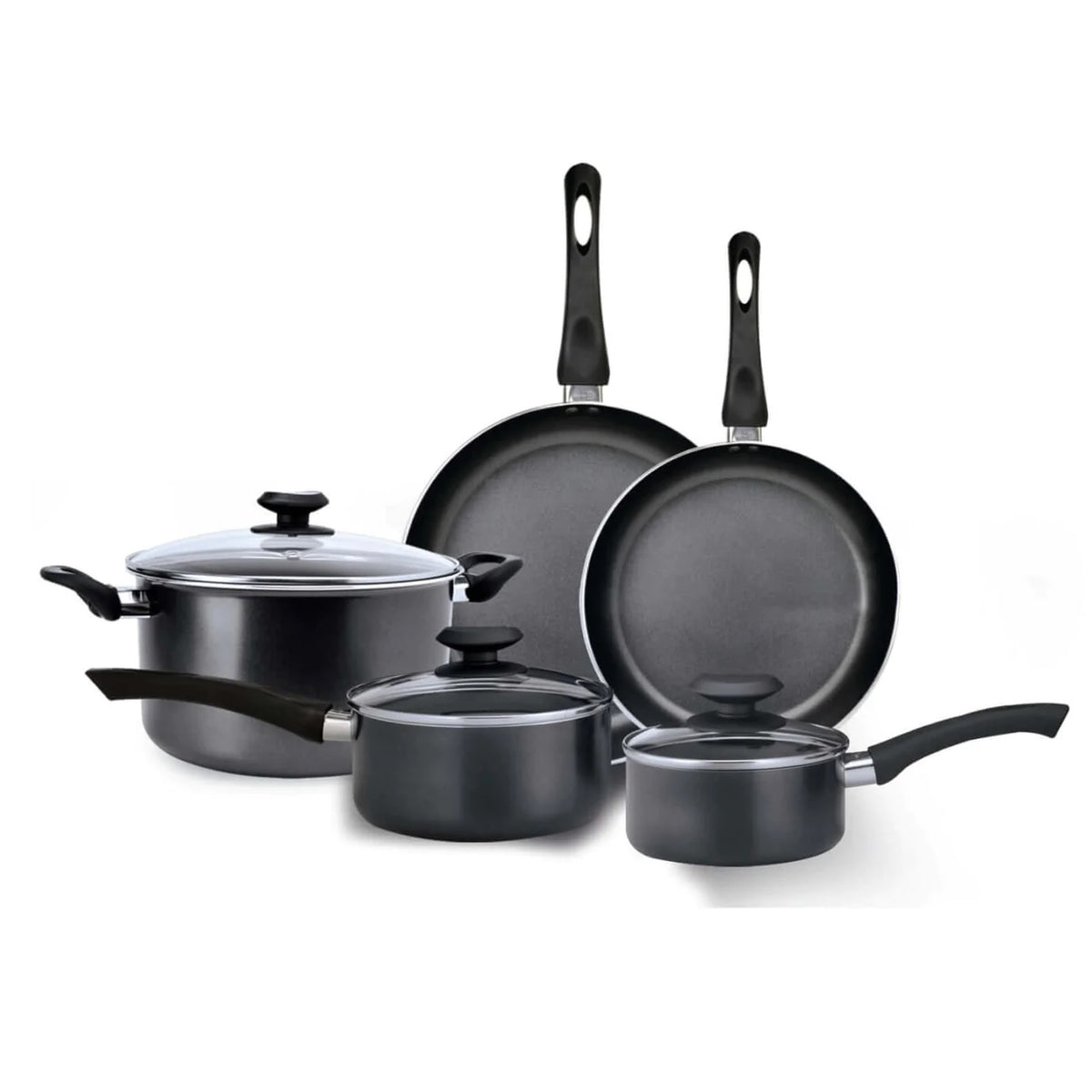 Elements EEGY-1208 Non-Stick Cookware Set, Gray
