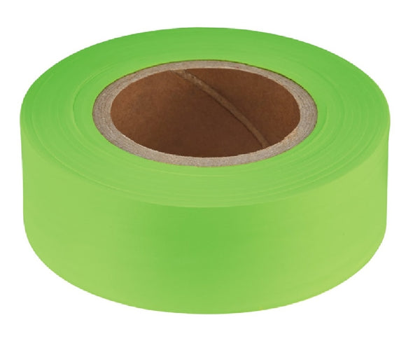 Empire 77-001 Flagging Tape, Plastic, Green, 1 Inch W x 200 Feet L