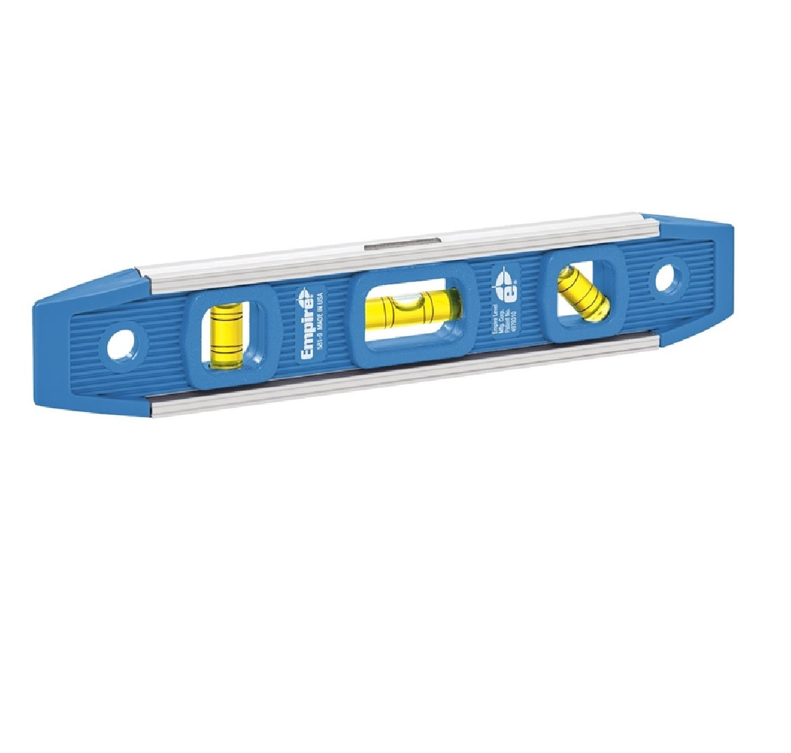 Empire 581-9 Magnetic Billet Torpedo Level, Aluminum, Blue, 9 Inch L