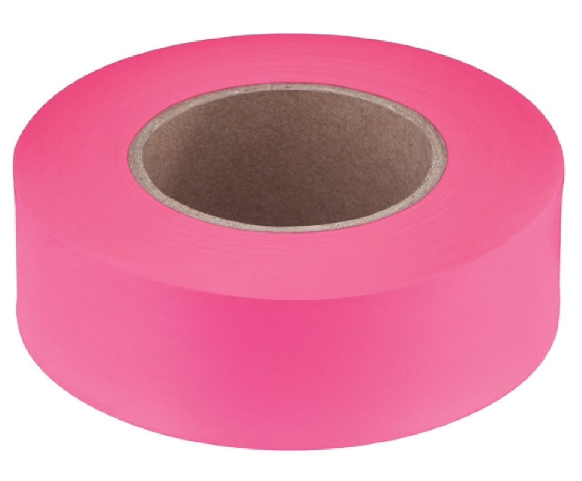 Empire 77-003 Plastic Flagging Tape, Pink, 200 Feet L x 1 Inch W
