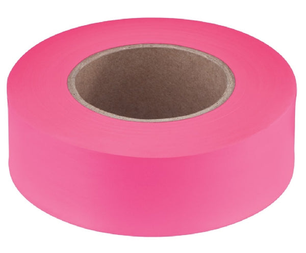 Empire 77-003 Plastic Flagging Tape, Pink, 200 Feet L x 1 Inch W