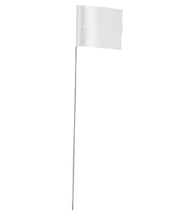 Empire 78-006 Plastic Stake Flag, White, 2-1/2 Inch H x 3-1/2 Inch W